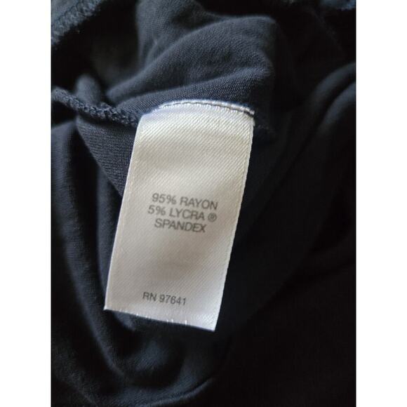 Jjill Petite Large Black Wearever Wide Full Leg Cropped Pull On Pants Slacks - Picture 4 of 7